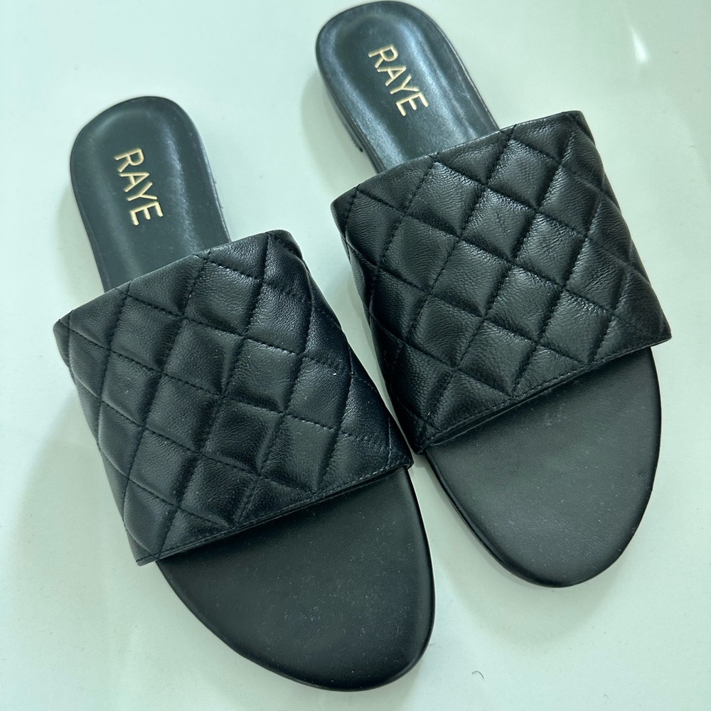 Women’s Raye Black Sandal Slides size 9